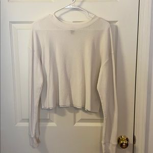 Target Wild Fable Cropped Waffle Knit Long Sleeve